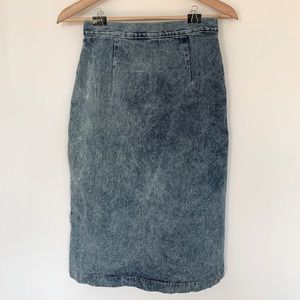Vintage denim high waisted skirt